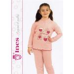 Pigiami rosa 7 anni in jersey con glitter per bambina INES di Bizzarre-intimo.it 
