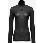Maglie nere XS in jersey manica lunga con collo alto per Donna Pinko 