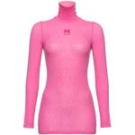 Maglie rosa S in jersey manica lunga con collo alto per Donna Pinko 