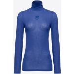 Maglie blu notte XS in jersey a collo alto manica lunga con collo alto per Donna Pinko 