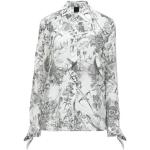 Camicie stampate classiche grigio chiaro S di seta a fiori manica lunga per Donna Pinko 