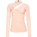 Maglie rosa chiaro XS in jersey manica lunga con collo alto per Donna Pinko 