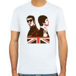 Pixda Maglietta Liam & Noel Gallagher ::: Colore: Blu, Beige o Bianco ::: Taglie: S-XXL (Britpop)
