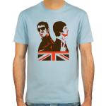 Pixda Maglietta Liam & Noel Gallagher ::: Colore: Blu, Beige o Bianco ::: Taglie: S-XXL (Britpop)