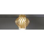 Plafoniera Moderna 1 Luce Helios In Polilux Oro H39 Made In Italy