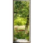 PLAGE 141025 Adesivo per pareti e Porte, Formato Grande, Trompe L'Oeil Porta-Picnic en Erba, 204 x 83 cm