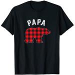 T-shirt pigiama nere S in flanella tartan a tema orso per Uomo 