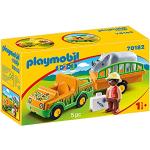 Playmobil 1.2.3., 70182, Veicolo Zoo con Rinoceronte