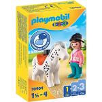 Giochi creativi per bambini cavalli e stalle senza bpa per età 3-5 anni Playmobil 1.2.3 