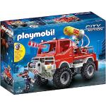 PLAYMOBIL City Action 9466, Camion spara acqua dei Vigili del Fuoco con luci e suoni, Dai 5 anni