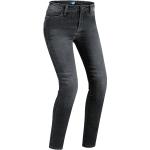 Jeans scontati neri 3 XL taglie comode da moto per Donna 