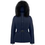 Giacche da sci blu 3 XL taglie comode di pelliccia impermeabili traspiranti con cappuccio per Donna Poivre Blanc 