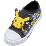 Sneakers larghezza E casual nere numero 28 di tela per bambini Pokemon 