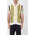 Camicie gialle XL di cotone a righe per Uomo Manuel Ritz 