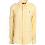 Camicie classiche gialle L di lino tinta unita lavabili in lavatrice manica lunga con manica lunga per Donna Ralph Lauren Polo Ralph Lauren 