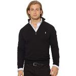 Polo Ralph Lauren Pullover Cotton Half Zip (XL, Black)