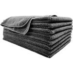 Asciugamani grigio scuro in microfibra 8 pezzi da bagno 