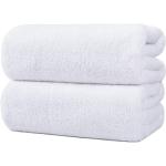 Asciugamani bianchi in microfibra 2 pezzi da bagno 