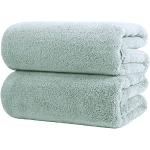 Asciugamani verde chiaro in microfibra 2 pezzi da bagno 