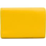 Mini portafogli gialli di pelle Balenciaga 