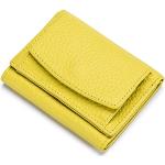 Mini portafogli gialli di pelle per Donna 