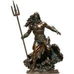 Poseidon Dio greco del mare Nettuno figurine statua scultura finitura bronzo 10.4 ΄ ΄
