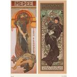 onthewall Poster Art Nouveau di Alphonse Mucha Medee, bianco, 30 x 40 cm