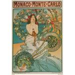 onthewall Poster Art Nouveau di Alphonse Mucha Monaco