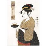 Poster giapponese Ukiyo-e Art Print - Kimono Beauty A3 ("Naniwa-ya Okita", Utamaro)