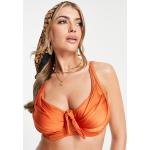 Pour Moi Coppe Grandi - Azure - Top bikini arancione bruciato con ferretto
