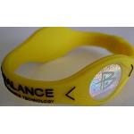 Power Balance Uni Sport bracciale in silicone, IWSA09, Donna Uomo, giallo / nero, L-20.5 cm