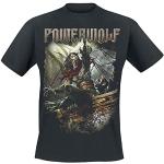 Powerwolf Sainted By The Storm Uomo T-Shirt Nero M 100% Cotone Regular