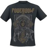 Powerwolf Wolf Cross Uomo T-Shirt Nero M 100% Coto