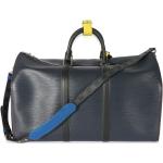 Valigie e borse blu navy di pelle patchwork da viaggio Louis Vuitton Keepall 