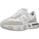 Sneakers larghezza E casual bianche numero 38 di cotone con paillettes con stringhe platform per Donna Premiata 