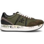 Sneakers larghezza E verde militare numero 36 con tacco da 3 cm a 5 cm platform per Donna Premiata 