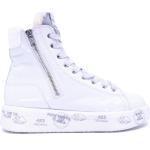 Sneakers alte bianche numero 38 con cerniera per Donna Premiata Edith 