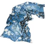 Sciarpe eleganti blu a tema magnolia per cerimonia stampate per Donna Prettystern 