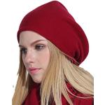 Cappelli invernali rosso scuro di cashmere per Donna Prettystern 