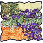 prettystern Donna Pura Foulard Colorata di Seta Scialli Sciarpa Elegante Arte van Gogh 90cm Quadrato Regalo Natale Mamma P962 iridi