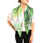 prettystern foulard donna Colorata pura seta 90x90 cm quadrato Scialli Sciarpa Elegante Arte Claude Monet Ninfee verde e bianco P067