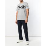 Magliette & T-shirt grigie di cotone mezza manica con scollo rotondo Comme des Garçons PLAY 