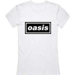 Probity Ladies White Oasis Logo Liam Noel Gallagher Ufficiale Donne Maglietta Signore (Medium)