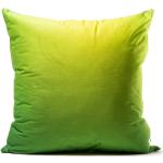 Cuscini scontati verde mela 50x50 cm in velluto per divani Caleffi 