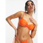 Top bikini scontati arancioni M con perline per Donna 