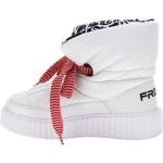 Sneakers alte larghezza E scontate bianche numero 38 taglie comode di pile con stringhe per Donna Freddy 