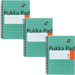 Pukka Pad, Jotta Book A5 - Confezione da 3 quaderni a quadretti da 5 mm, 21 x 14,9 cm, fogli bianchi da 80 g/m², con bordi perforati per una facile rimozione, 200 pagine