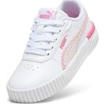 Sneakers larghezza E casual rosa numero 32 di pelle con stringhe platform per bambini Puma Carina 