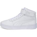Sneakers alte larghezza E casual bianche numero 37,5 di pelle chiusura velcro per Donna Puma Carina 