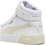 Sneakers alte larghezza E casual bianche numero 42 di pelle chiusura velcro per Donna Puma Carina 